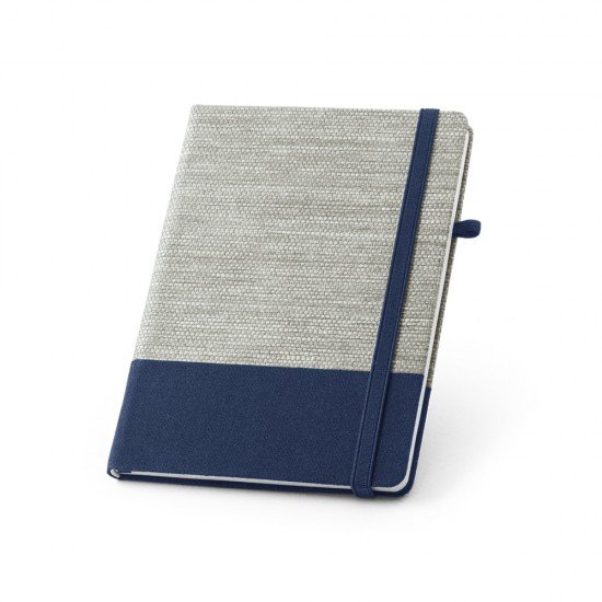 Caderno 14x21cm em palha e algod&atilde;o Personalizado