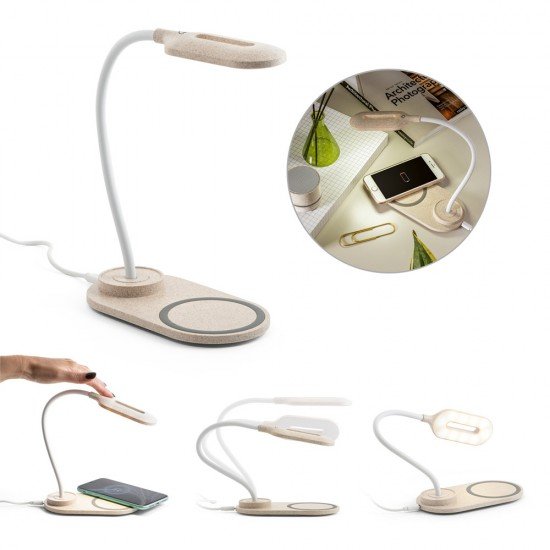 Lumin&aacute;ria de Mesa com Carregador Wireless Personalizado