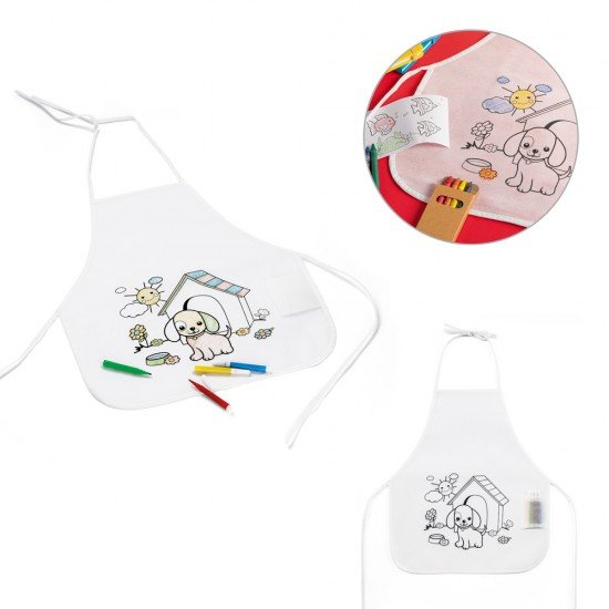 Avental de Crian&ccedil;a para Colorir Personalizado
