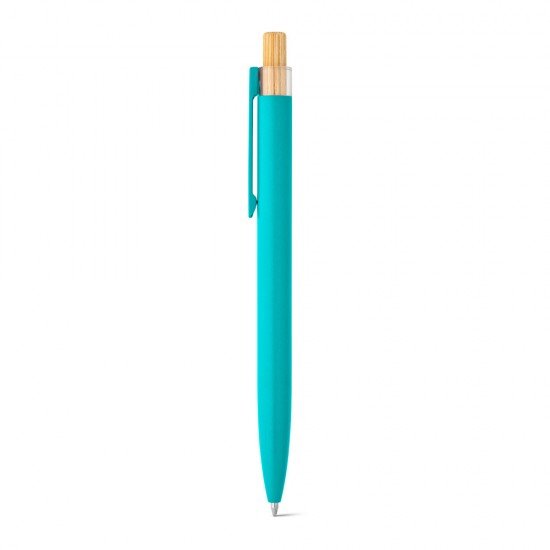 Caneta em Alum&iacute;nio com ponteira em bambu Personalizada para Brindes 