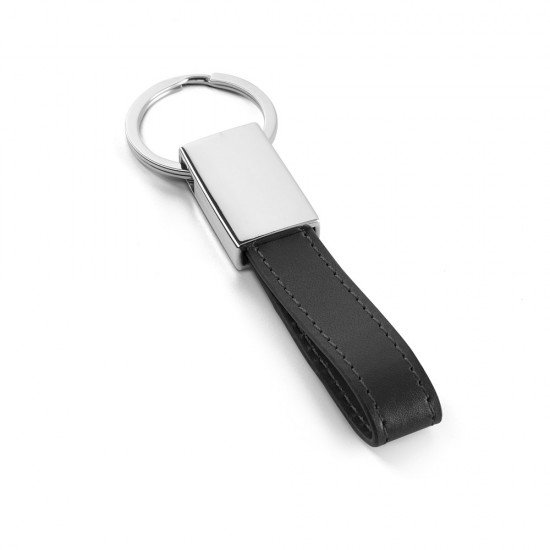 Chaveiro em Metal e Couro Sint&eacute;tico para Brindes