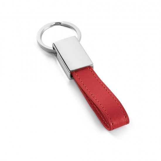 Chaveiro em Metal e Couro Sint&eacute;tico para Brindes