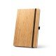 Caderno 14x21cm de capa e contracapa em placa de bambu Personalizado