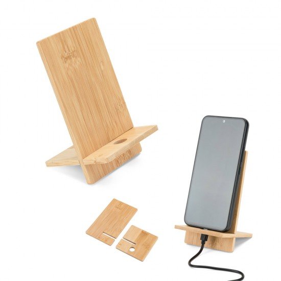 Suporte para Celular em Bambu Personalizado com Logo