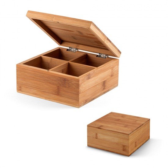 Caixa de Ch&aacute;s em Bambu Personalizada