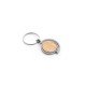 Chaveiro Redondo em Bambu com Revestimento em Metal com Logo