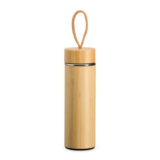 Garrafa T&eacute;rmica Bambu 400 ml Personalizada com Logo