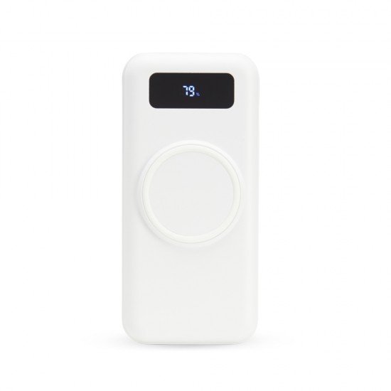 Power Bank 10.000mAh com Carregamento via Indu&ccedil;&atilde;o ou via Cabo Personalizado com Logo