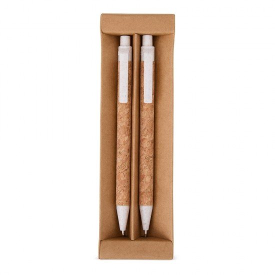 Kit Ecol&oacute;gico Caneta e Lapiseira Corti&ccedil;a Promocional 