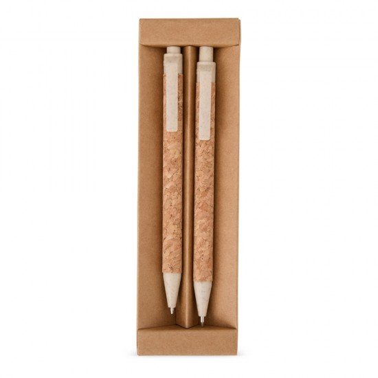 Kit Ecol&oacute;gico Caneta e Lapiseira Corti&ccedil;a Promocional 