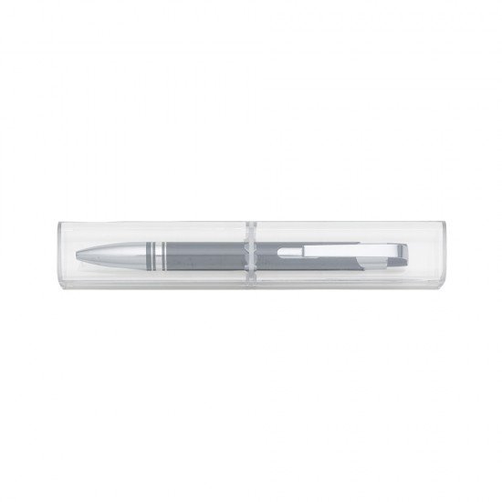 Caneta Semimetal com Tubo Personalizada 