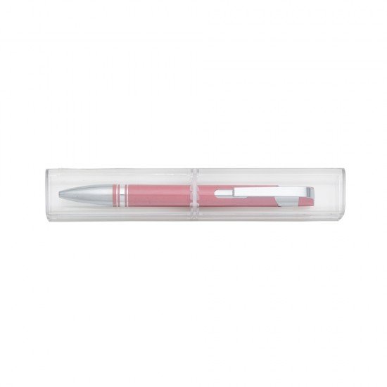 Caneta Semimetal com Tubo Personalizada 