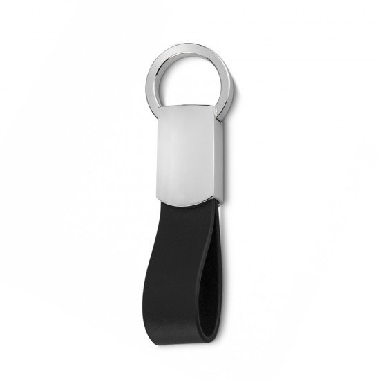 Chaveiro Metal com Couro Promocional com Logo