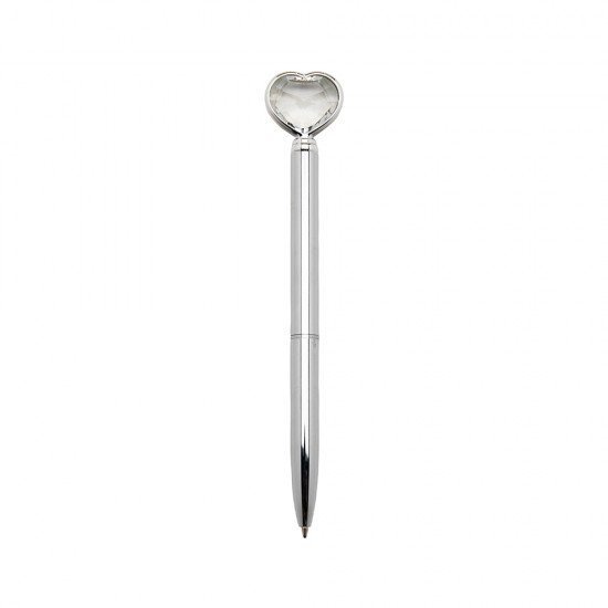 Caneta Metal Cora&ccedil;&atilde;o Diamante Personalizada