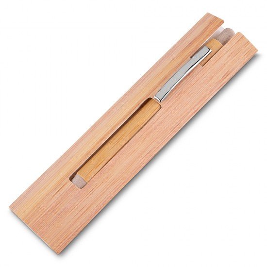 Caneta Ecol&oacute;gica de Bambu com Estojo Para brindes
