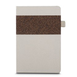 Caderno 21x14 Fibra de Cana e Caf&eacute; Personalizada