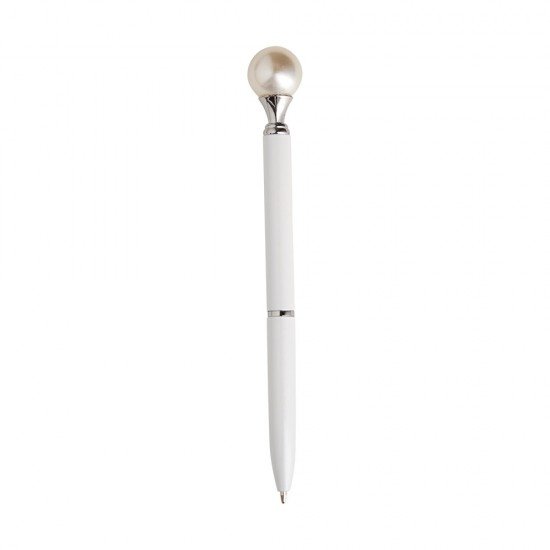 Caneta Metal P&eacute;rola com Logo 