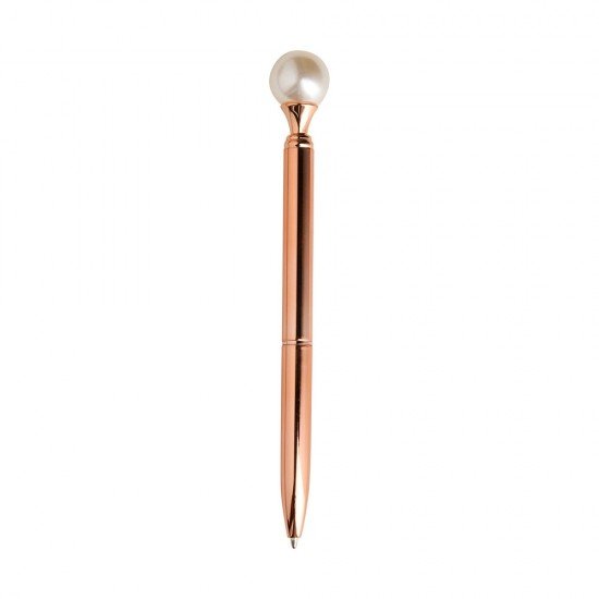 Caneta Metal P&eacute;rola com Logo 